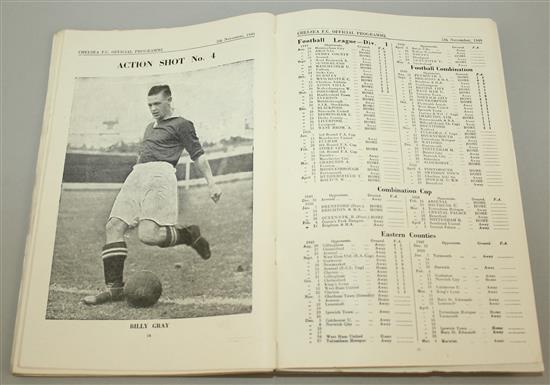 Thirty two 1948-1950 Chelsea Football Club programmes,